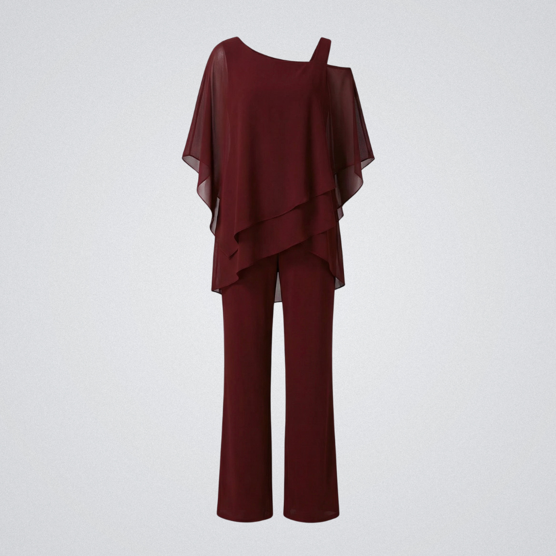 Chiffon Abendset Damen – Zweiteiliges Modell